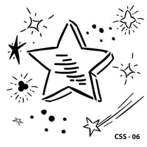 MİART CSS-06 STENCİL ŞABLON 15x15 - YILDIZ