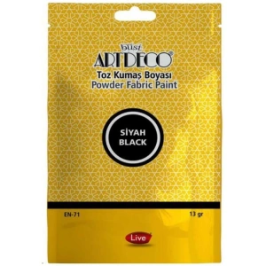 ARTDECO TOZ  KUMAŞ BOYASI 13 GR. SİYAH  Y-010T-1118