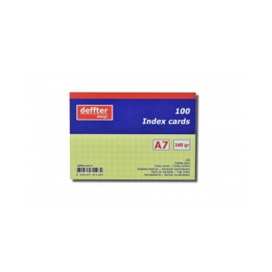 DEFFTER INDEX KARTI A7 SARI KARELİ