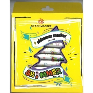 KARSLIOĞLU 6612 GRAPHMASTER SHIMMER IŞILTILI MARKER KALEM SETİ 12Lİ (RENK) KARTON KUTU