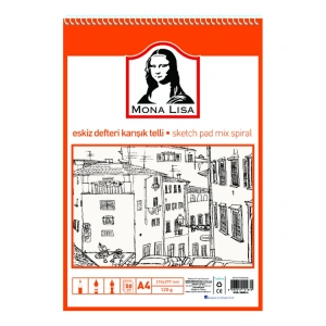 MONA LISA MN03-4 ESKİZ DEFTERİ KARIŞIK TELLİ A4 50 YP