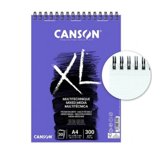 CANSON XL MİX MEDİA MULTİ-TEKNİK SPİRALLİ DEFTER 300 GR. A3 30 SAYFA