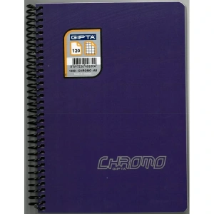 GIPTA CHROM-O SPİRALLİ PP. KAPAK A5 120YP. KARELİ DEFTER - 1350