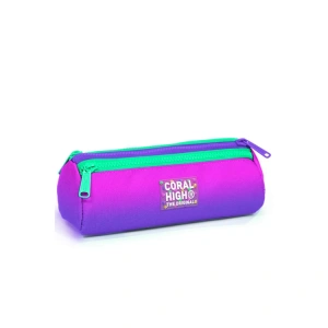 CORAL HIGH 22062 KIDS PEMBE MOR RENK GEÇİŞLİ ÜÇ BÖLMELİ KALEM ÇANTASI