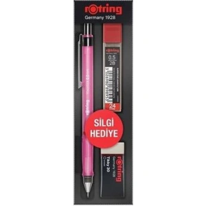 ROTRING VISUCLICK VERSATİL + MİN + SİLGİ 3LÜ OKUL SETİ - 0.5 mm PEMBE