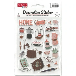 TANEX KIDS TNX-25428 DEKORATİF ETİKETLER - PUFFY EV DEKOR SERİSİ STICKER - TEKLİ