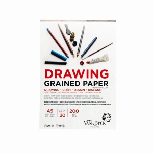 VAN DYCK A5 200gr 20YP DRAWING ÇİZİM BLOK DEFTERİ İNCE DOKULU VD20015