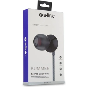 S-LİNK SWAPP SW-K8 BUMMER MOBİL TELEFON UYUMLU METAL KULAK İÇİ MİKROFONLU KULAKLIK - SİYAH