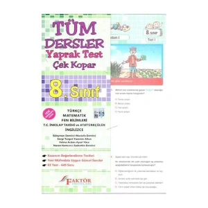 FAKTÖR 8. SINIF TÜM DERSLER YAPRAK TEST- ÇEK KOPAR