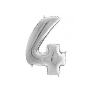 TEKNOPOİNT FOLYO  BALON 40 inç  RAKAM GÜMÜŞ  4