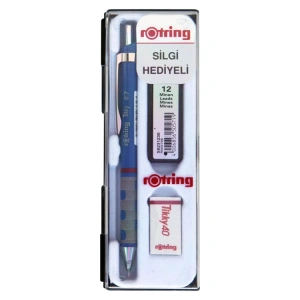 ROTRING TIKKY VERSATİL + MİN + SİLGİ 3LÜ OKUL SETİ - 0.7 mm  MAVİ
