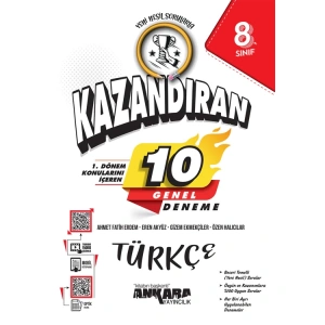 ANKARA YAYINLARI 8. SINIF 1. DÖNEM TÜRKÇE DENEMELERİ