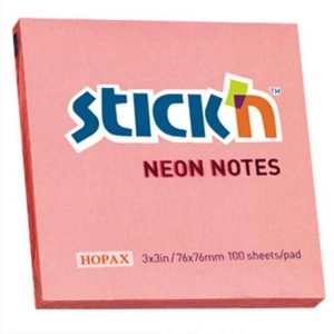 GIPTA STICKN 76X76 NEON AÇIK PEMBE YAPIŞKANLI NOTLUK 100 YP. 21166
