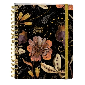 VICTORIAS JOURNALS 0049 17x24cm SPİRALLİ SERT KAPAK 90gr. 96YP. NOKTALI DEFTER
