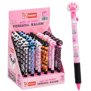 MİKRO MP-522  0.7mm VERSATİL KALEM KEDİ VE PANDA BAŞLIKLI