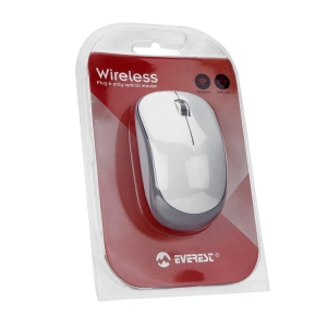 EVEREST SM-833 USB KABLOSUZ OPTİK MOUSE BEYAZ/GRİ
