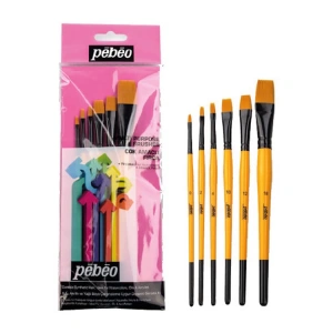 PEBEO SET-8  6LI DÜZ KESİK FIRÇA SETİ