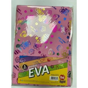 RED APPLE  EVAGL 10-10 A4 KARIŞIK RENK YALDIZLI BASKILI AYILI EVA