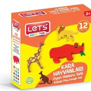 LETS OYUN HAMURU KARA HAYVANLARI SETİ 12 PARÇA  L8598