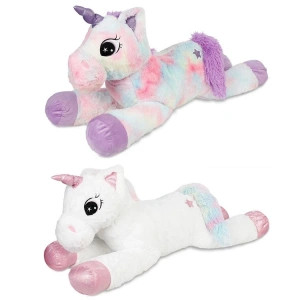 HALLEY PELUŞ PL62898 YATAN RENKLİ UNICORN 100 CM.
