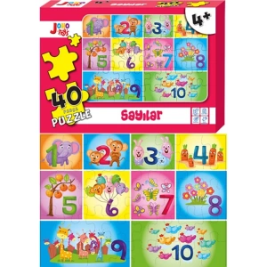 JOHO TOYS PUZZLE YAPBOZ SAYILAR 48x34cm 40 PARÇA