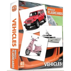VEHICLES MIRACLE FLASHCARDS 45 CARDS