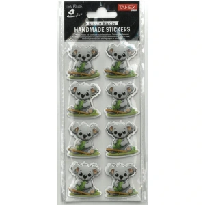 TANEX HANDMADE TNX-28017 DEKORATİF ETİKETLER - SİLİKON KOALA SERİSİ STICKER - TEKLİ