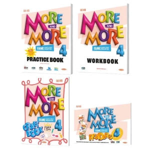 NEW MORE & MORE 4. SINIF ENGLISH PRACTICE BOOK & WORKBOOK + ENGLISH HİKAYE SETİ + CRAFT BOOK