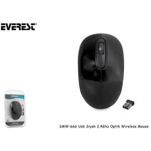 Everest SMW-666 USB SİYAH 2.4Ghz OPTİK WIRELESS MOUSE
