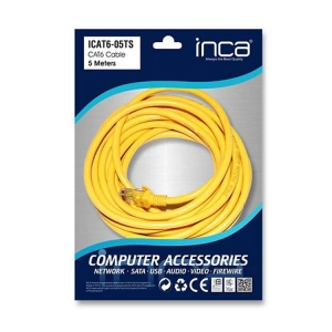 INCA CAT6 26 AWG 5 MT SARI PATCH KABLOSU