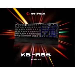 RAMPAGE KB-R66 USB GÖKKUŞAĞI AYDINLATMALI Q MULTIMEDİA GAMING KLAVYE