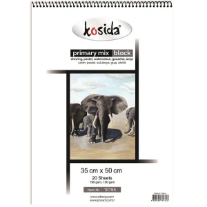 KOSİDA PRİMARY PAINTING MIX BLOK ÇİZİM VE RESİM DEFTERİ 35X50 20YP. 190gr.