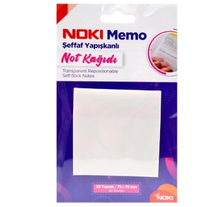 NOKI MEMO ŞEFFAF YAPIŞKANLI NOT KAĞIDI 50yp.75x75mm. - 12300