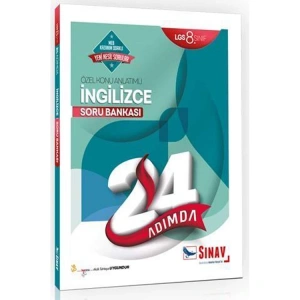SINAV 8. SINIF  LGS İNGİLİZCE 24 ADIMDA ÖZEL KONU ANLATIMLI SORU BANKASI