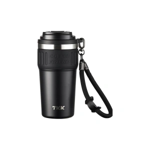 VAGONLİFE  T2023 TKK PİPETLİ ASKILI ÇELİK TERMOS MUG 630 ML SİYAH