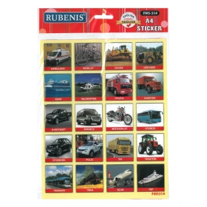 RUBENİS ARAÇLAR RESİMLİ STİCKER
