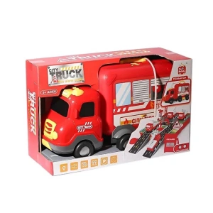 CANEM 0949 SÜRTMELİ SESLİ IŞIKLI 17 PARÇA İTFAİYE ARABASI SETİ