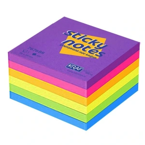 KRAF 7676BR YAPIŞKANLI NOT KAĞIDI KÜP 76X76 400yp. BRIGHT
