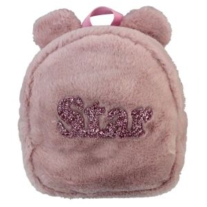 DOLPHIN PB-759-A PEMBE PELUŞ SIRT ÇANTASI