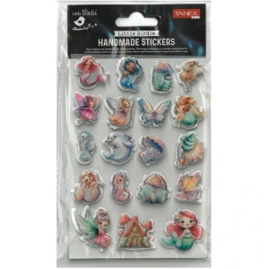 TANEX HANDMADE TNX-28010 DEKORATİF ETİKETLER - SİLİKON DENİZ KIZI SERİSİ STICKER - TEKLİ