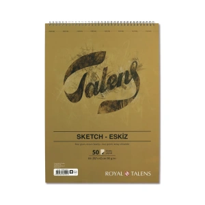 TALENS  A4  ESKİZ BLOK 90GR. 50YP. ÜSTTEN SPRALLİ