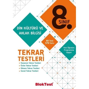 TUDEM 8. SINIF BLOKTEST DİN KÜLTÜRÜ VE AHLAK BİLGİSİ TEKRAR TESTLERİ