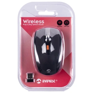 EVEREST SM-442 USB SİYAH 2.4GHZ 1200 DPİ KABLOSUZ MOUSE