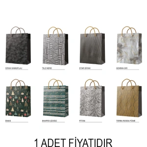 GIPTA MEDIUM HEDİYELİK KARTON ÇANTA KARIŞIK MODEL BG3141