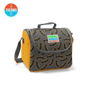 CORAL HIGH 22721 KİDS KOYU GRİ HARDAL YARASA DESENLİ THERMO BESLENME ÇANTASI