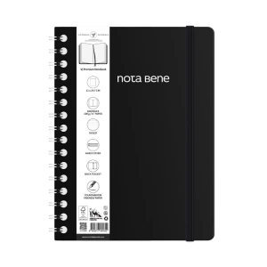 VICTORIAS JOURNALS NOTE BENE 9255 PREMIUM NOTEBOOK SPİRALLİ SERT KAPAK A4 100gr.160 SYF. ÇİZGİLİ DEFTER SİYAH