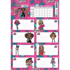 L.O.L OMG DERS PROGRAMLI OKUL ETİKETİ 3LÜ