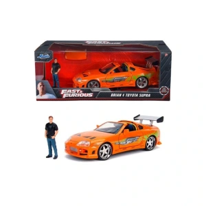 SİMBA JADA 3205001 FAST & FURIOUS 1:24 BRIAN&TOYOTA SUPRA1996 DIE CAST METAL ARABA + FİGÜR KUTULU