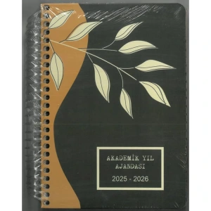 DEFFTER 15X21.5 SPİRALLİ SERT KAPAK AKADEMİK YIL AJANDASI - WHEAT EARS 2025-2026
