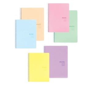 KESKİN PASTEL NOTE SPİRALLİ PP KAPAK DEFTER A4 100 YP. KARELİ